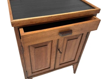 Art Deco Amsterdamse School Cabinet with Black Lacquered Top, 1920s